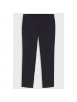 BLUE SLIM FIT WOOL BLEND PANTS