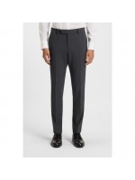 GREY SLIM FIT WOOL BLEND PANTS