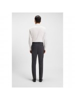 GREY SLIM FIT WOOL BLEND PANTS