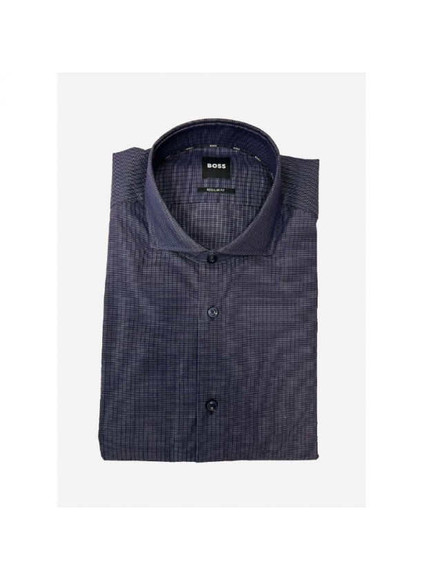 BOSS MONOCHROME SHIRT BLUE