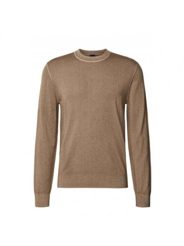 BOSS KNITTED NECKLINE BEIGE
