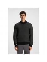BOSS COTTON-BLEND SWEATER WITH TWO TONE STRUCTURE