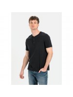 CAMEL ACTIVE T-SHIRT HENLEY MAO ASPHALT
