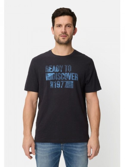 CAMEL ACTIVE T-SHIRT PRINTED DARK NAVY