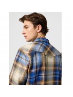 WRANGLER  ΠΟΥΚΑΜΙΣΟ ΚΑΡΩ ΤΑΜΠΑ-ΜΠΛΕ