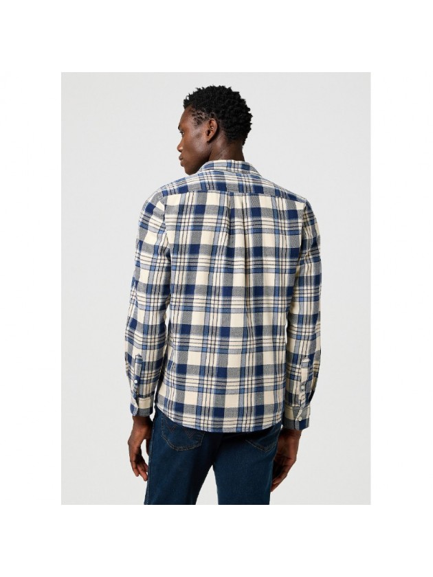 WRANGLER  ΠΟΥΚΑΜΙΣΟ ΚΑΡΩ ΜΠΛΕ