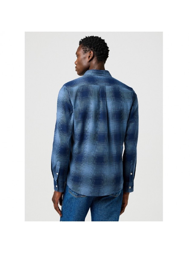 WRANGLER  ΠΟΥΚΑΜΙΣΟ ΚΑΡΩ ΜΠΛΕ