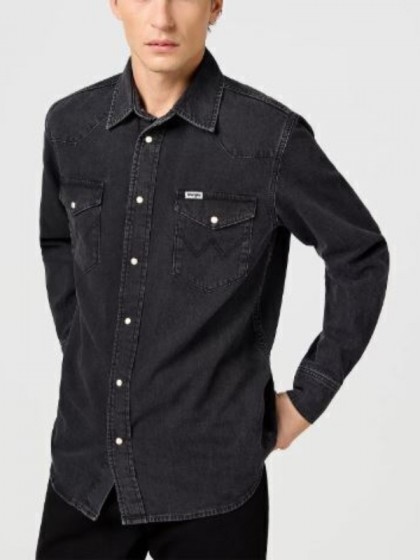 WRANGLER ΠΟΥΚΑΜΙΣΟ ΤΖIΝ ΜΑΥΡΟ