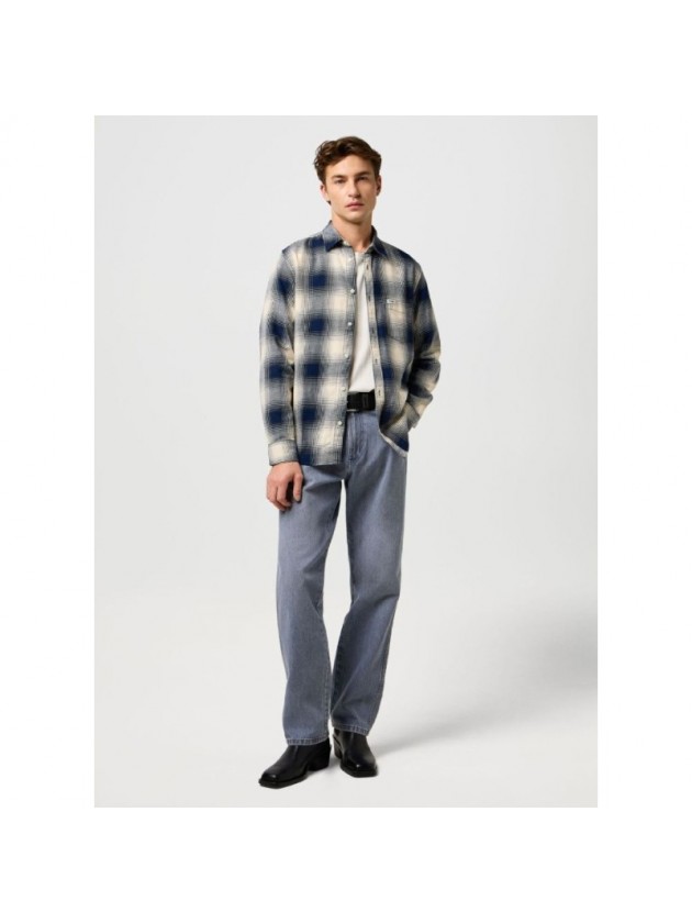 WRANGLER ΠΟΥΚΑΜΙΣΟ ΚΑΡΩ ΜΠΛΕ