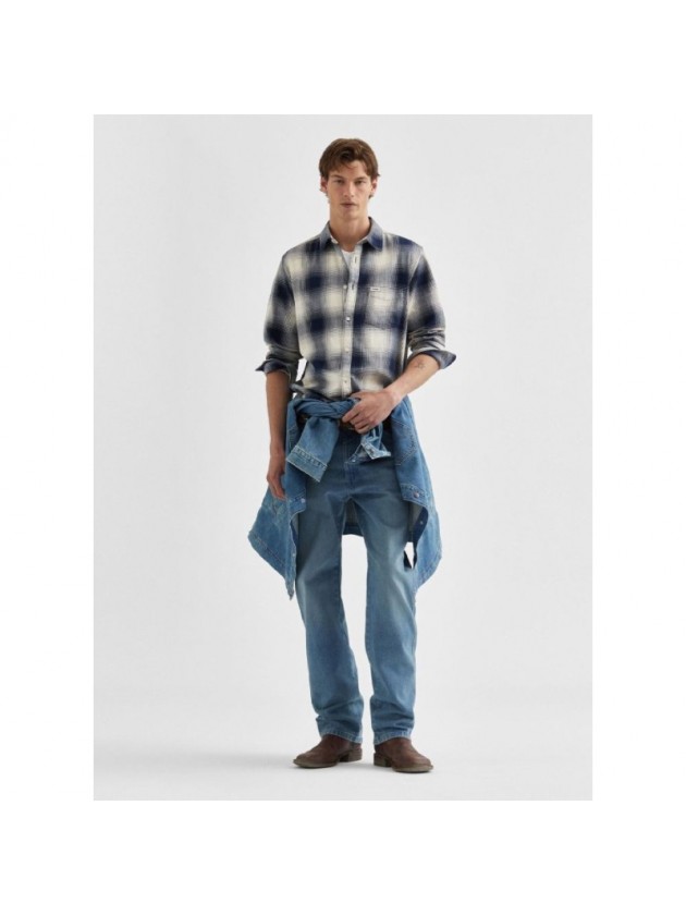 WRANGLER ΠΟΥΚΑΜΙΣΟ ΚΑΡΩ ΜΠΛΕ