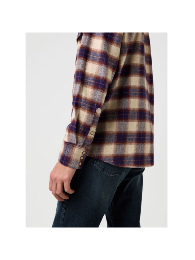 WRANGLER CHECKERED BROWN-BLUE SHIRT