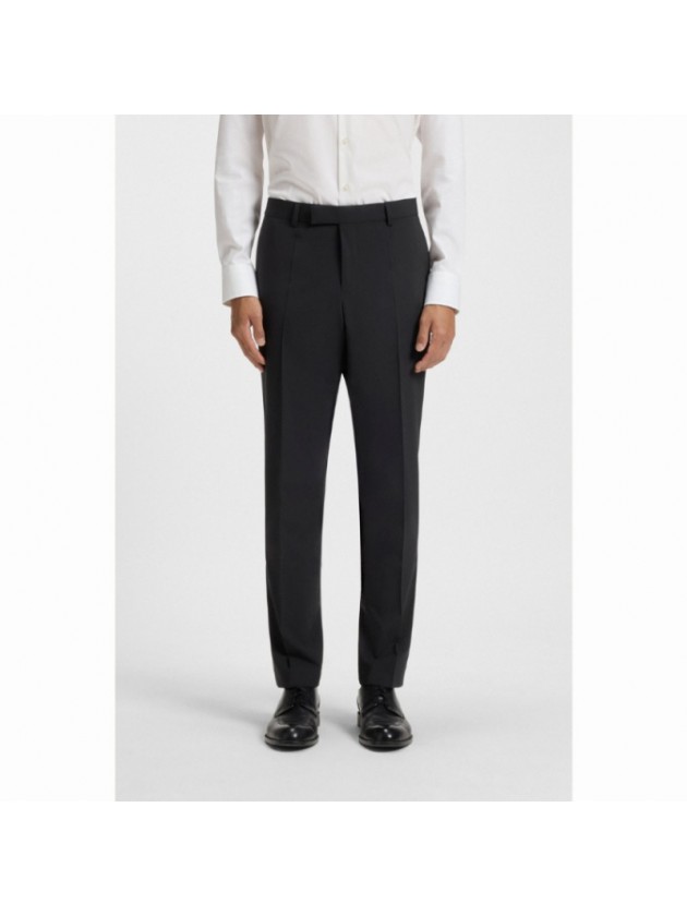 BOSS SLIM FIT WOOL BLEND PANTS BLACK