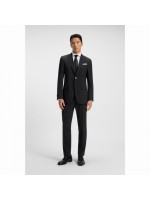 BOSS SLIM FIT WOOL BLEND PANTS BLACK