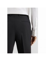 BOSS SLIM FIT WOOL BLEND PANTS BLACK