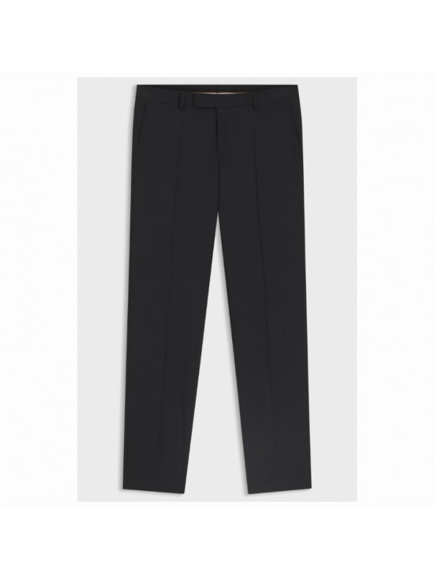BOSS SLIM FIT WOOL BLEND PANTS BLACK