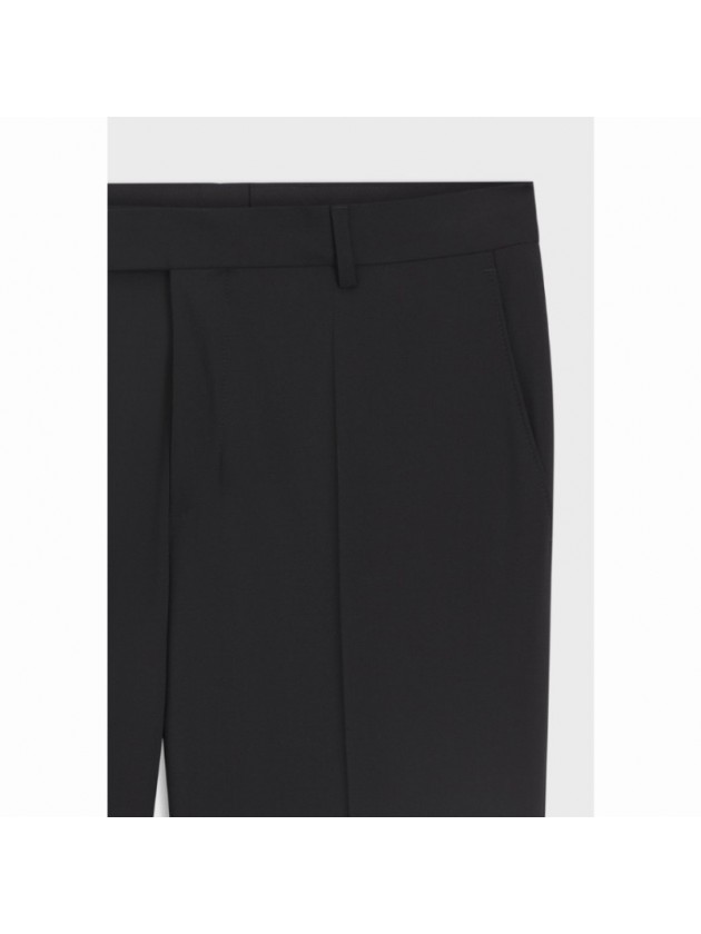 BOSS SLIM FIT WOOL BLEND PANTS BLACK