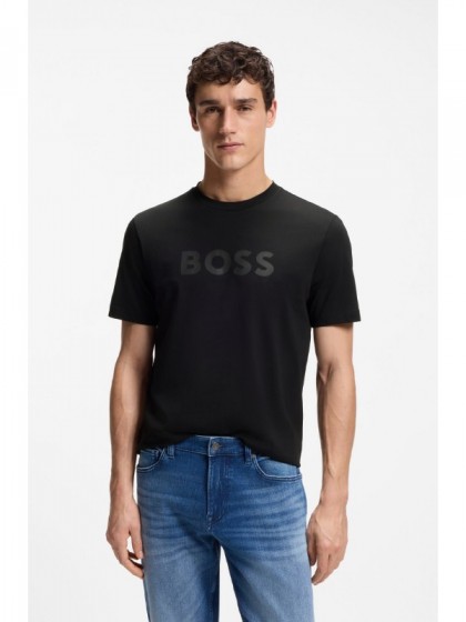 BOSS T-SHIRT BLACK WITH LOGO