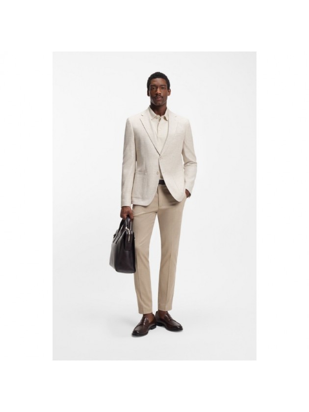 BOSS ΠΑΝΤΕΛΟΝΙ SLIM FIT ΜΠΕΖ