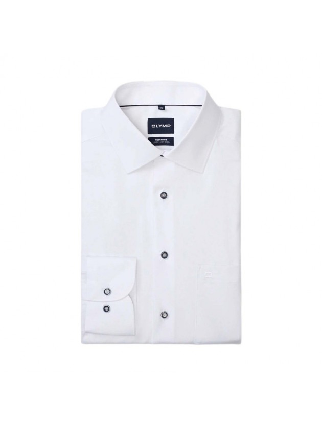OLYMP ΠΟΥΚΑΜΙΣΟ ΛΕΥΚΟ MODERN FIT BIG