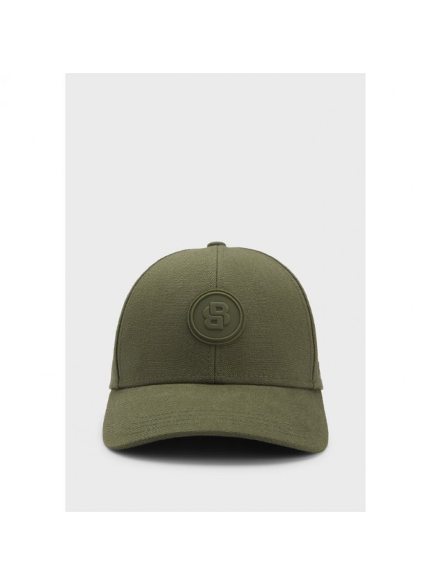 BOSS ΚΑΠΕΛΟ ΧΑΚΙ COTTON CANVAS ΜΕ ΜΟΝΟΓΡΑΜΜΑ DOUBLE B