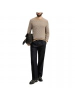 BOSS COTTON-BLEND SWEATER WITH TWO TONE STRUCTURE