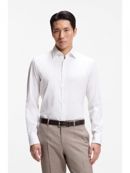 BOSS ΠΟΥΚΑΜΙΣΟ ΛΕΥΚΟ EASY-IRON REGULAR FIT
