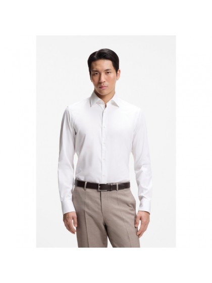 BOSS ΠΟΥΚΑΜΙΣΟ ΛΕΥΚΟ EASY-IRON REGULAR FIT
