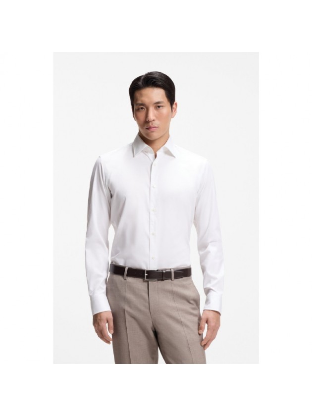 BOSS ΠΟΥΚΑΜΙΣΟ ΛΕΥΚΟ EASY-IRON REGULAR FIT