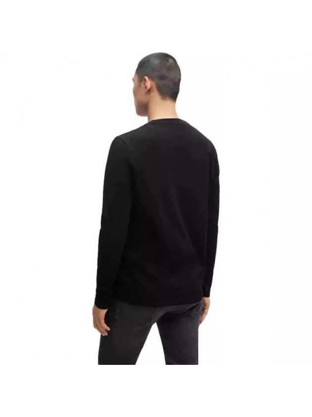 BOSS T-SHIRT ΜΑΚΡΥΜΑΝΙΚΟ ΜΑΥΡΟ REGULAR FIT