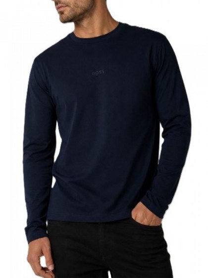 BOSS T-SHIRT ΜΑΚΡΥΜΑΝΙΚΟ ΜΠΛΕ REGULAR FIT