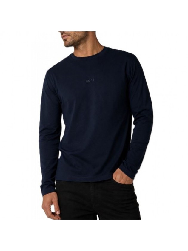 BOSS T-SHIRT ΜΑΚΡΥΜΑΝΙΚΟ ΜΠΛΕ REGULAR FIT