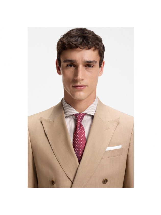 BOSS ΓΡΑΒΑΤΑ ΜΕΙΓΜΑ ΜΕΤΑΞΙΟΥ ΜΕ MICRO PATTERN ΡΟΔΙ