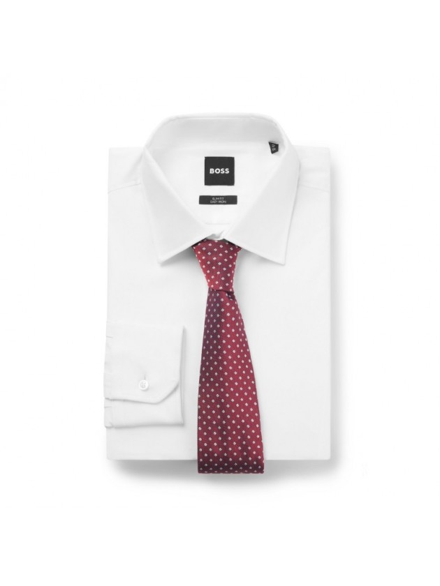 BOSS ΓΡΑΒΑΤΑ ΜΕΙΓΜΑ ΜΕΤΑΞΙΟΥ ΜΕ MICRO PATTERN ΡΟΔΙ