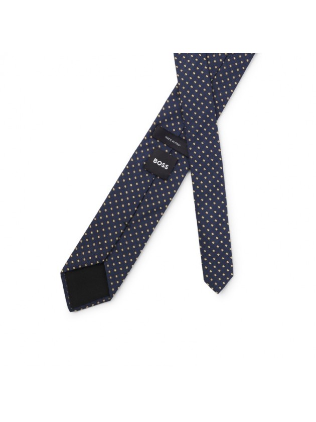 BOSS ΓΡΑΒΑΤΑ ΜΕΙΓΜΑ ΜΕΤΑΞΙΟΥ ΜΕ MICRO PATTERN ΜΠΛΕ