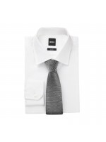 BOSS ΓΡΑΒΑΤΑ 100%SILK 8CM ΓΚΡΙ