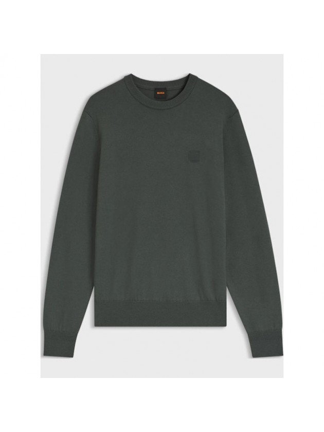 BOSS KHAKI CREW-NECK KNITWEAR