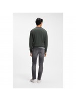 BOSS KHAKI CREW-NECK KNITWEAR
