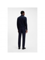 BOSS BLUE MERINO WOOL SWEATER WITH ZIPPER NECK