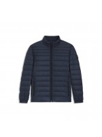 BOSS DARK BLUE SLIM-FIT QUILTED JACKET