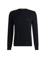 BOSS BLUE CREW-NECK SWEATER