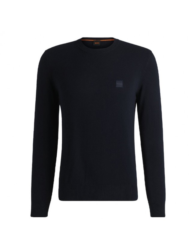 BOSS BLUE CREW-NECK SWEATER