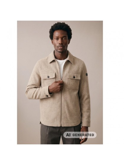 FYNCH-HATTON WOOL-BLEND OVERSHIRT WITH CHEST POCKETS