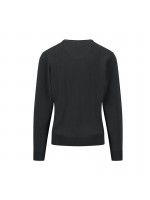 FYNCH-HATTON BLACK V-NECK COTTON SWEATER