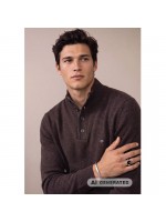 FYNCH-HATTON BROWN COTTON TROYER WITH BUTTON PLACKET