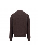 FYNCH-HATTON BROWN COTTON TROYER WITH BUTTON PLACKET