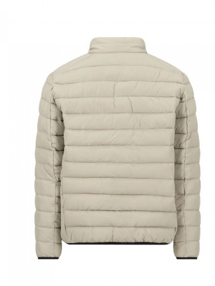 FYNCH-HATTON ICE WHITE QUILTED JACKET WITH ZIPPER