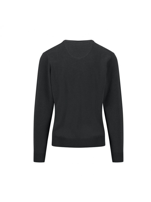 FYNCH-HATTON BLACK V-NECK COTTON SWEATER BIG SIZE