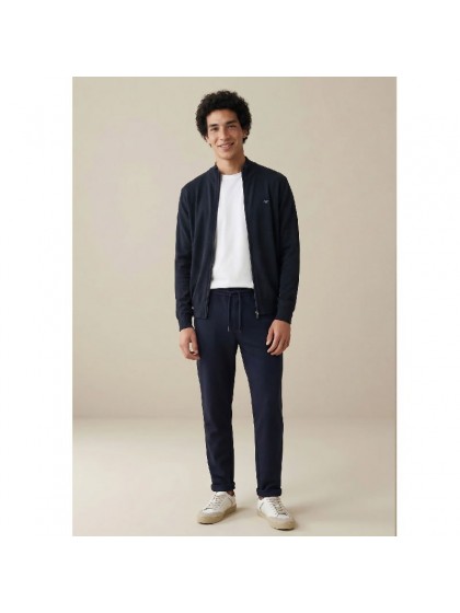 FYNCH-HATTON CHARCOAL COTTON JACKET WITH STAND-UP COLLAR