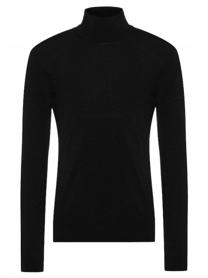 BOSS ΠΛΕΚΤΟ ΖΙΒΑΓΚΟ ΜΑΥΡΟ REGULAR FIT