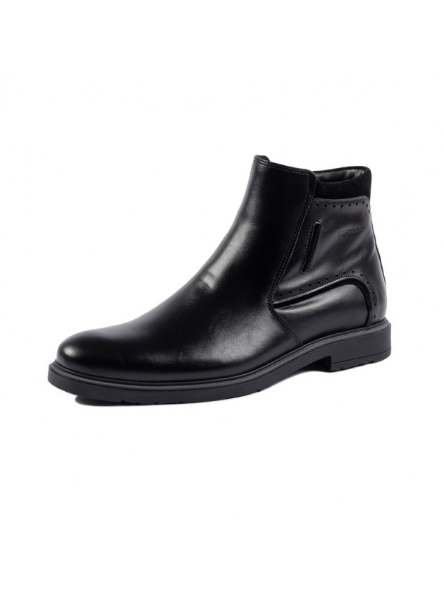 SOFTIES LEATHER SHOE WITH LACES BLACK